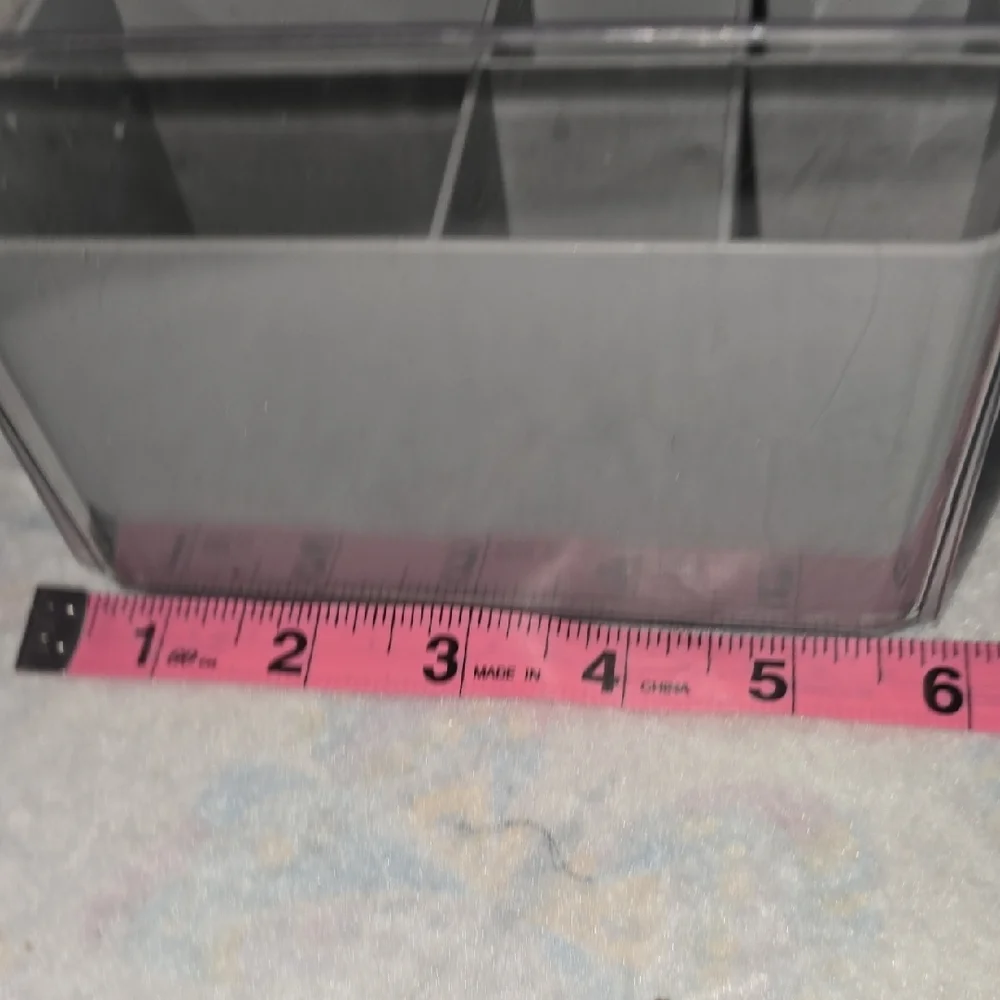 Transparent Gray Makeup Organizer with‎ Handle